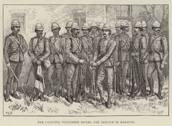 Die Freiwilligengewehre von Kalkutta, für den Einsatz in Manipur